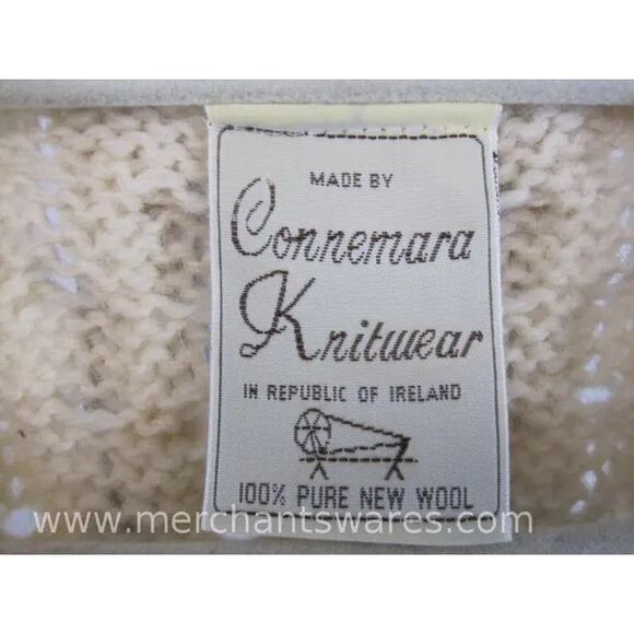 SALE!!! NWT Connemara Knitwear XL Made in Ireland Wool Cable Knit Cardigan - Picture 8 of 10